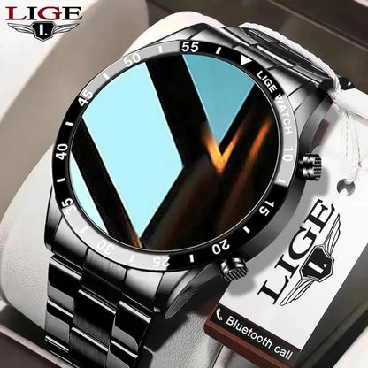 LIGE Luxury Steel Band Smart Watch - Full Touch Fitness Tracker