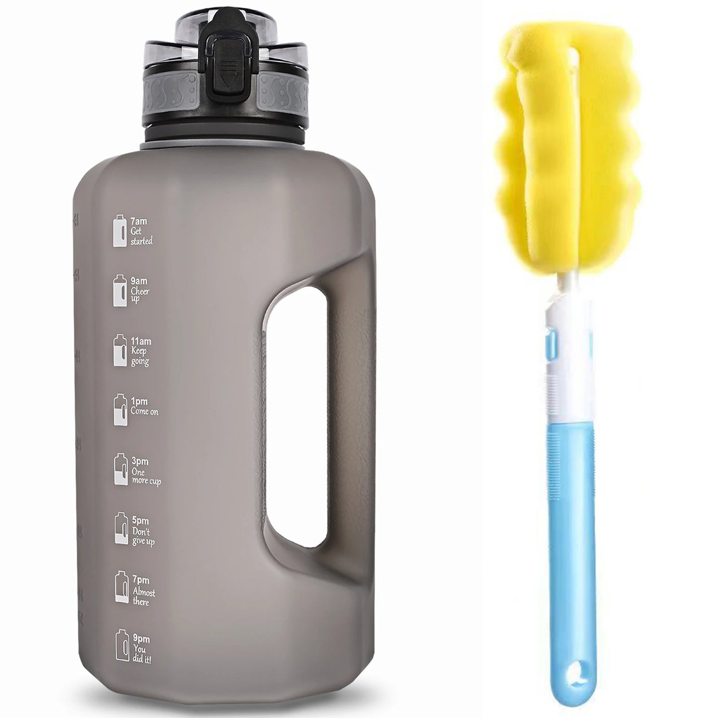 Motivational Water Bottle - Time Marker and Leak-Resistant Hydration