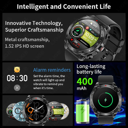 LIGE 2-in-1 Smart Watch with Earbuds - AMOLED Fitness Tracker