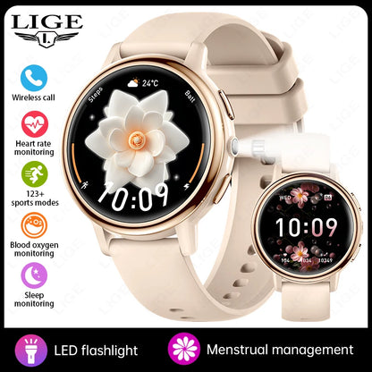 1.26 inch AMOLED Smart Watch for Women - Waterproof Fitness Tracker