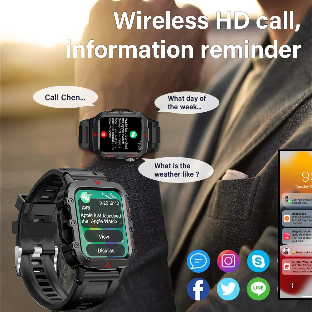 Smart Watch - Bluetooth Calling and Health Tracking