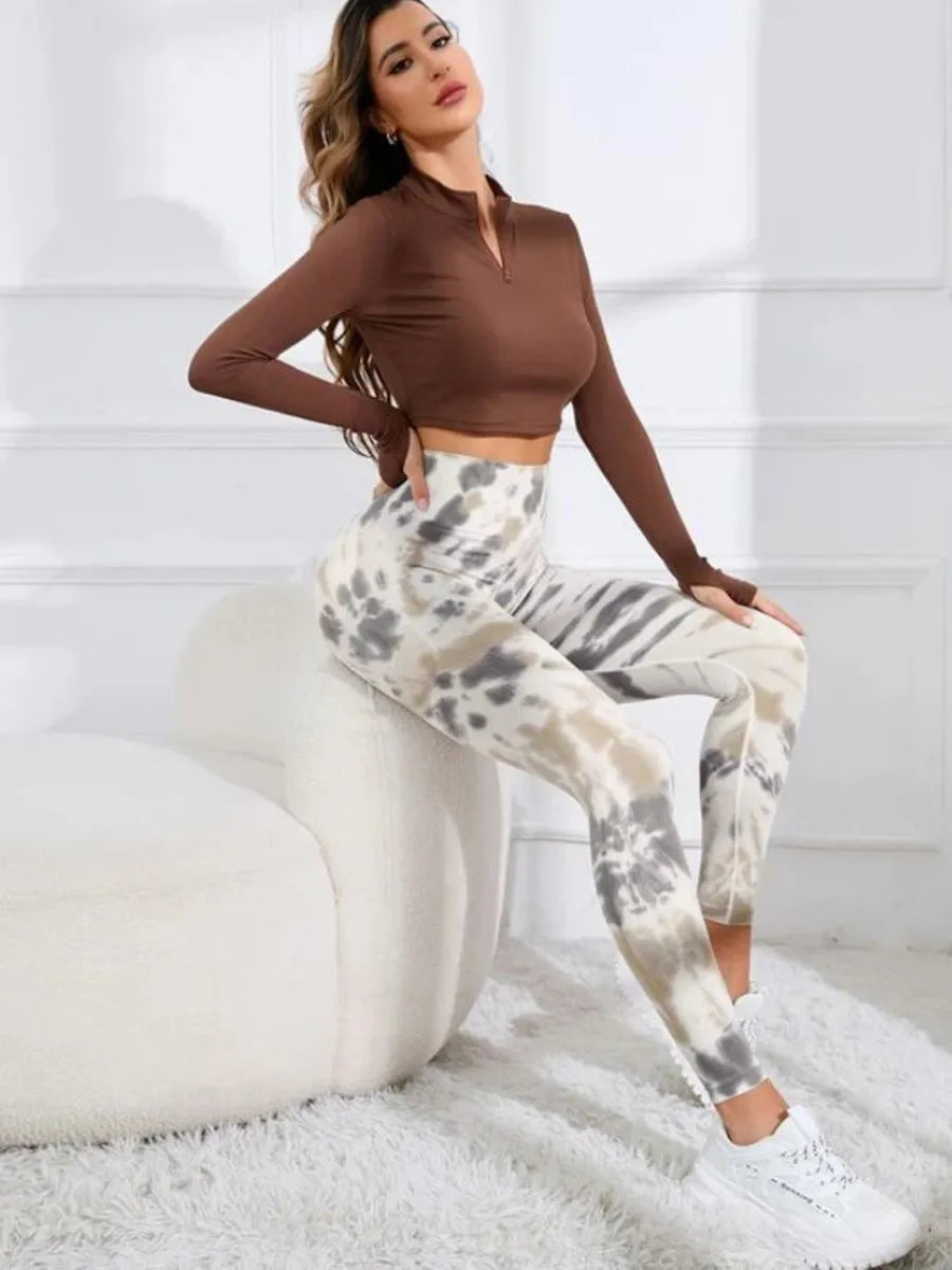 Tie-Dye Seamless Leggings - Butt-Lift Fit and Comfort