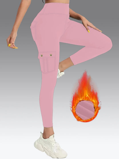 Cropped Cargo Leggings - Pocketed Comfort and Support