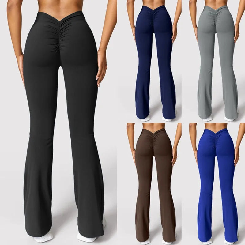 V-Back High-Waist Leggings - Butt-Lift Fit and Comfort