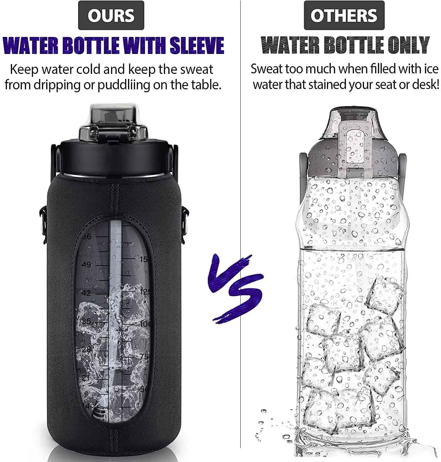 Motivational Water Bottle - Time Marker and Leak-Resistant Hydration